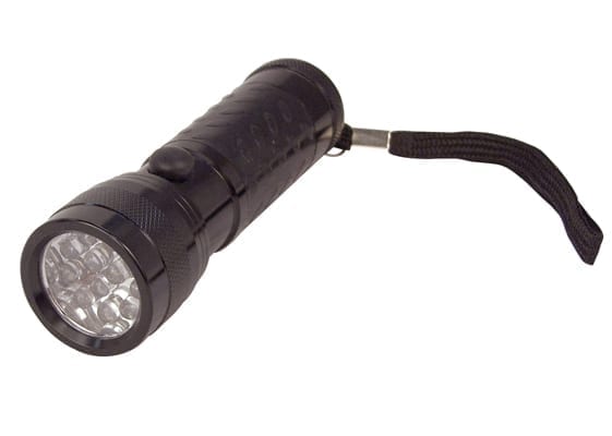 Black 12 LED flashlight